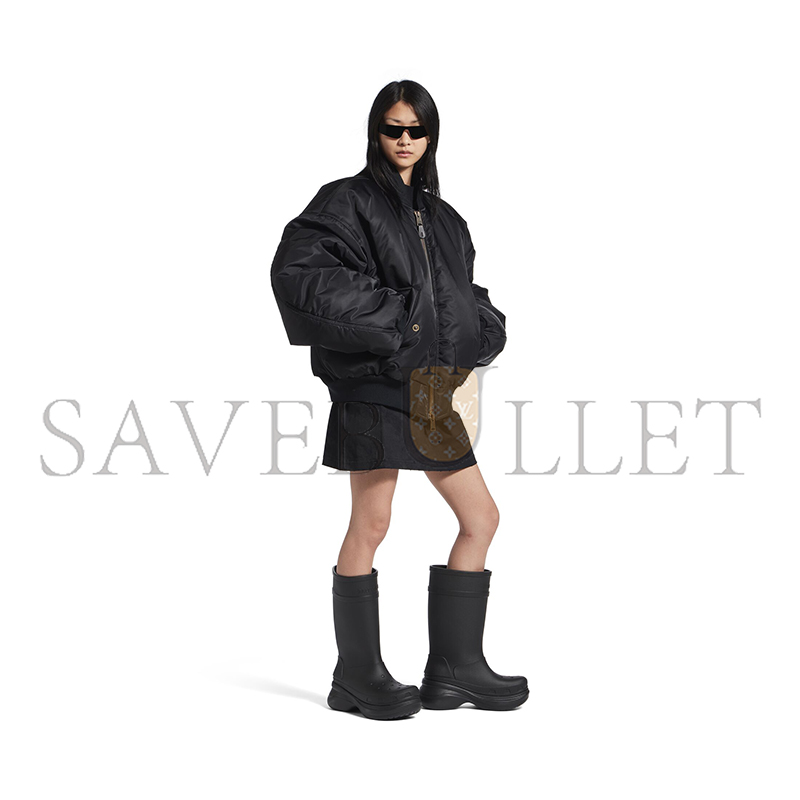 BALENCIAGA BLACK WOMEN'S CROCS BOOTS 677388W1S8E1000 BALENCIAGA BLACK WOMEN'S CROCS BOOTS 677388W1S8E1000